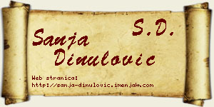 Sanja Dinulović vizit kartica